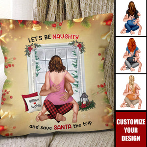 Let's Be Naughty, Couple Gift-2024 New Release Personalized Funny Pillow