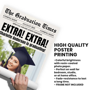 Personalized Poster Newspaper Graduation,Senior Graduation