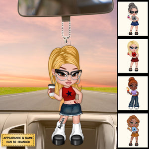 Y2K Fashion Girl Personalized Acrylic Car Ornament