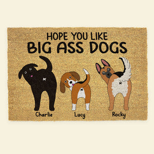 Hope You Like Big Ass Dogs Personalized Dog Doormat, Gift For Dog Lovers