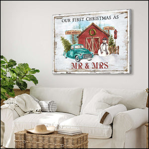 Christmas Gift For Newlyweds Personalized New Couple Gift Poster