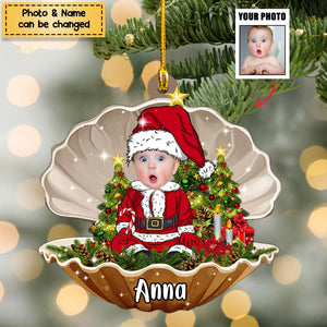 Cute Baby Santa Claus Christmas Personalized Ornament