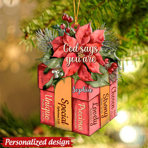 Personalized Christmas Box God Says You Are Acrylic Ornament