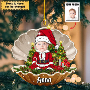 Cute Baby Santa Claus Christmas Personalized Ornament