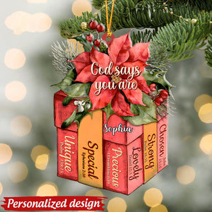 Personalized Christmas Box God Says You Are Acrylic Ornament