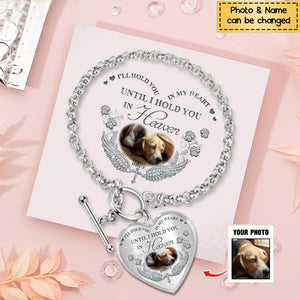 I'll Hold You In My Heart Personalized Pet Memorial Bracelet