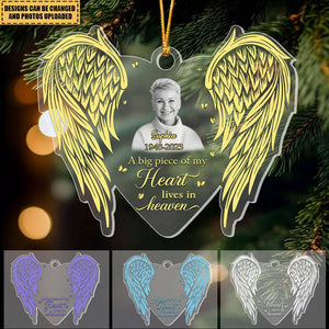 Personalized Memorial Car Ornament - A Big Peace Of My Heart lives in Heaven